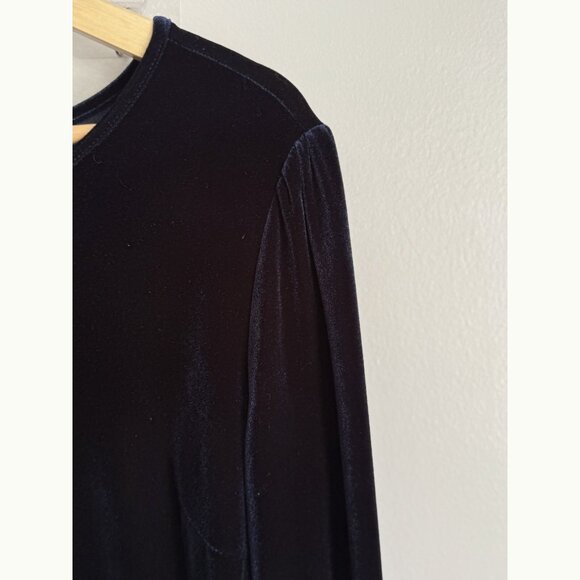Jude Connally Women’s Chloe Velvet Shift Dress Sz XL Navy Cocktail Holiday Party - Picture 7 of 10